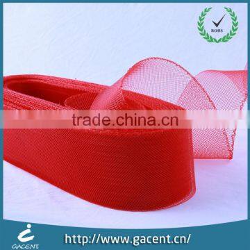 Headwear red soft horse hair braid with single thread