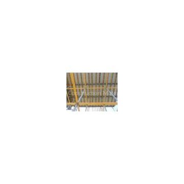 Slab steel - plywood scaffolding formwork building system with power coating