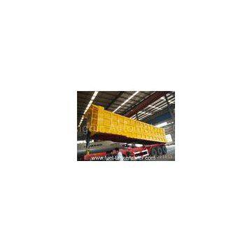 3 axle 50T heavy duty end dump truck trailers , hydraulic tipper semi trailer