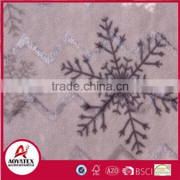 100 Polyester Christmas Snowflake Design Printed Flannel Fleece Blanket photo-3