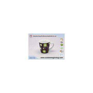 Funny Customized Souvenir Color Changing Ceramic Mug Flower Pattern