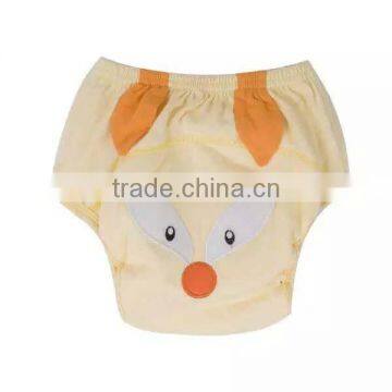 yellow fox design soft cotton washable baby cloth diaper nappy