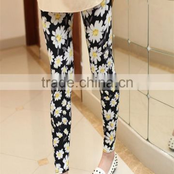 China style graffiti printed leggings Southeast Asia printing of cultivate one's morality show thin elastic cotton tight legging