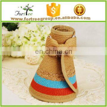 custom sport running cheap straw sun visor hats for women