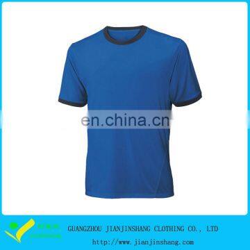 Royal Blue Contrast Black Color 100% Polyester Cool Max Sports T Shirts