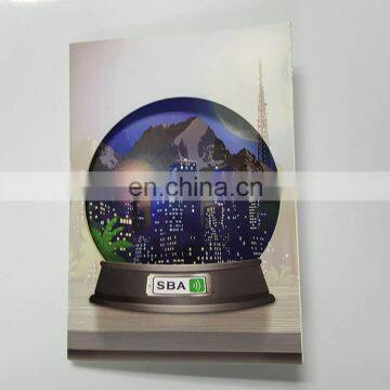 Artificial custom 3D display decoration handmade greeting card with led light