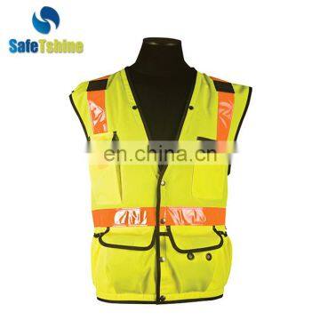 Super quality eco-friendly reflective vest with pockets