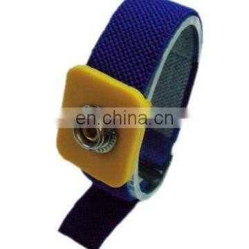 New Style elastic wrist fabric High quality Fabric antistatic wrist straps with plastic claps(silver)