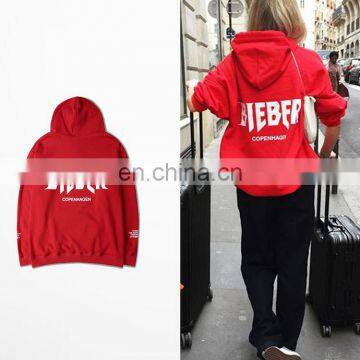 China Supplier Purpose Tour Hoodie Red Casual Hooded Sweatshirt Women