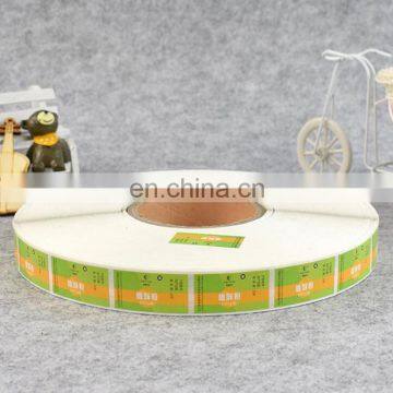 China manufacturer wholesale reel colorful paper sticker /adhesive roll label for food packaging