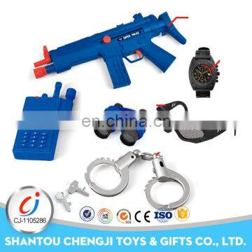 Hot sell boys police toys set kids plastic ak47 gun