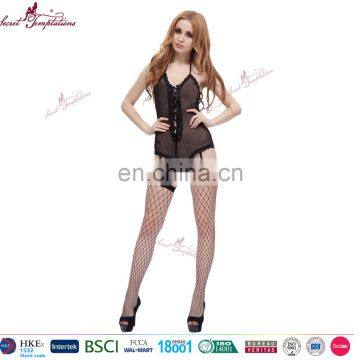 Secret Temptations Sexy Open Big Breast Babydoll Black Lace Sexy Bodysuit Women photo-2