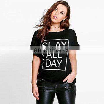 fat woman plus size t shirt hot sale loose clothing black new t shirt