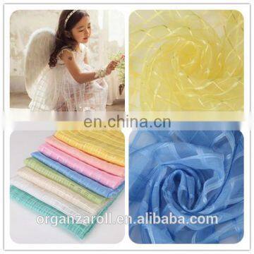 Wholesale Multicolor Plaid Organza Fabric For Children Clothing