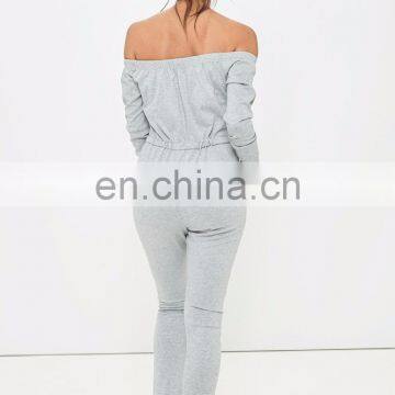 Custom off Shoulder Autumn Coat Fashion Gym Onesie for Women photo-4