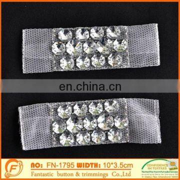 flower neck collar with glass stone for fashion garments clothing