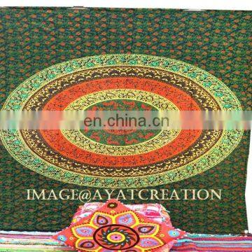 Green Indian boho mandala gypsy tapestry ikat throw mandala tapestry online sale 2015