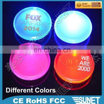 novelty name button car led badge light