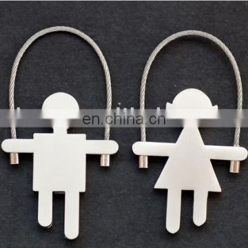 Alloy rope skipping wire key ring for lovers