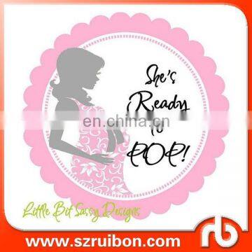 Customized Baby Shower Personalized Round Waterproof Labels Stickers photo-2