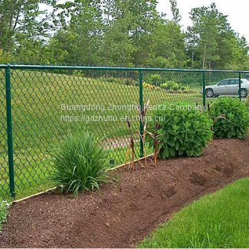 vinyl coated green wire mesh chainwire fencing