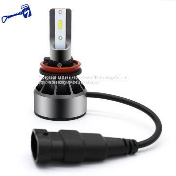 H11/H8/H9 LED Headlight Bulbs Low Beam/Fog Light with Fan,Mini Design Upgraded CSP Chips 6000K Xenon white IP67-2 Year Warranty