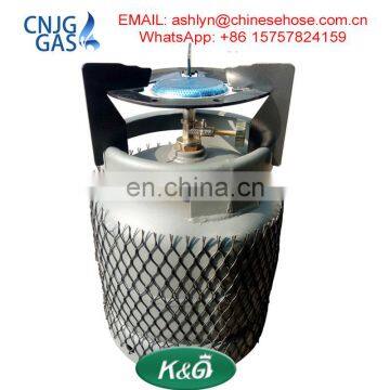 0.6kg Cast Iron Pan Support, LPG Gas Grill for 3kg&5kg Gas Cylinder