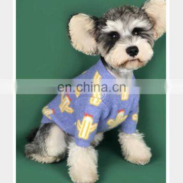 Dog Clothes Spring Autumn Cactus Knitting Shirt Knitwear Teddy Dog Schnauzer Pomeranian Corgi Pet Clothing photo-2