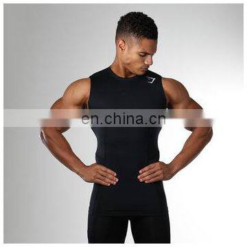 Custom Logo Wholesale 100%Polyester Cotton Printing Design Bodybuilding Fitness Mens Gym Men Tank Tops photo-3