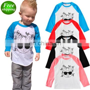 2019 Easter Day Bunny Boys Girls Cotton RAbbit T-shirts tshirts