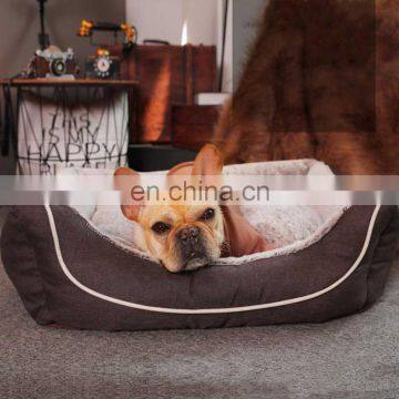 Durable Pet Bed Machine Washable Medium Dog Bed Comfortable Plush Puppy Pet Sofa photo-2