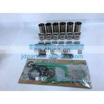 6D108 Rebuild Kit With Engine Bearings Cylinder Liner Piston Rings Full Gasket Kit For Diesel Engine