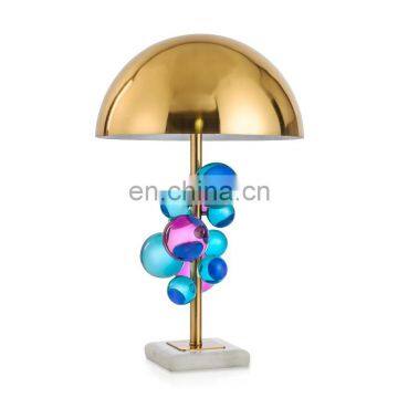 2020 Hot Sale Gold Metal Bedroom Marble Base Modern Quality Table Lamp photo-5