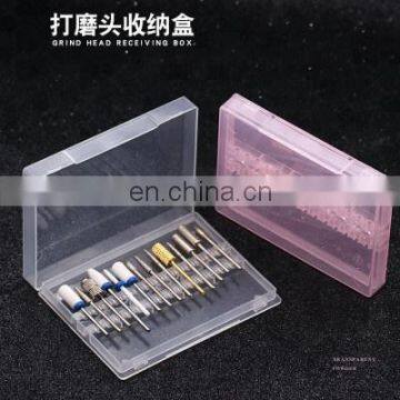 New 14 Grid Nail Drill Bit Exhibition Box Nail Drill Bit Storage Holder photo-2