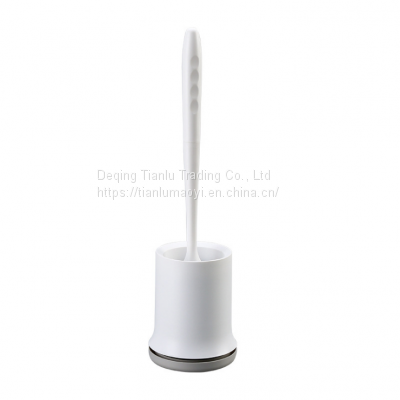 Toilet Brush TPR Soft Hair Toilet Brush no Punching Long Handle Household Toilet Suit Dead Corner Wall Mounted photo-5