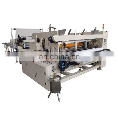 Point to point toilet paper gluing lamination machine