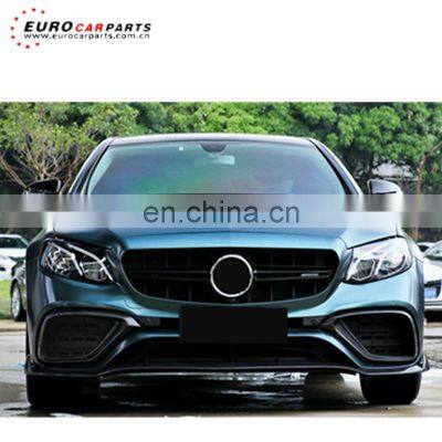 E-CLASS W213 b style carbon fiber front lip and carnard fit for 2014y~2017y W213 E63 front bumper and front lip cover