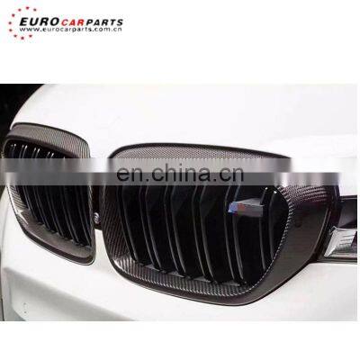 M5 F90 dry carbon fiber material grille cover fit for F90 front bumper replace grille