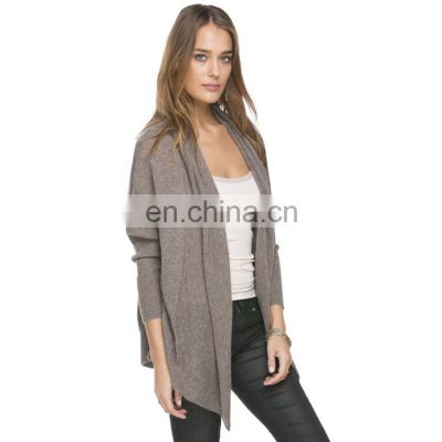 Fashion Cashmere Shawl Open Front Silk Cardigan