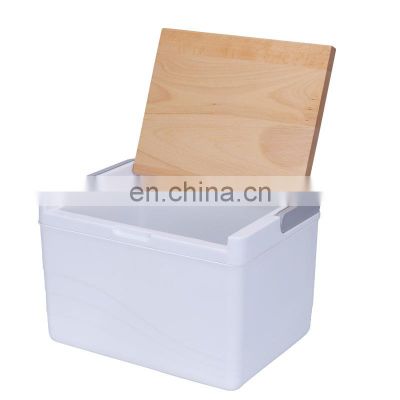 Gint eco friendly 11L pu foam Food grade  with wooden lid cooler box