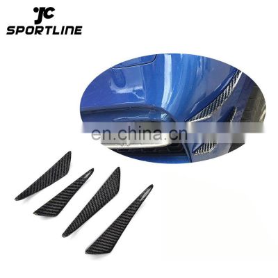 F22 Front Lip Splitter Fin Trims for BMW F22 M235I M-Tech Bumper