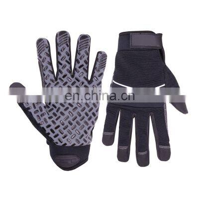 HANDLANDY Stretchable General Utility Excellent Grip Work Gloves Anti abrasion Gloves for Multi Purpose Light Duty safety Gloves