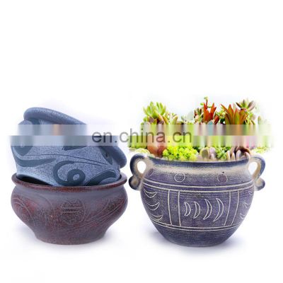 Large-caliber Korean classical fleshy flower pot