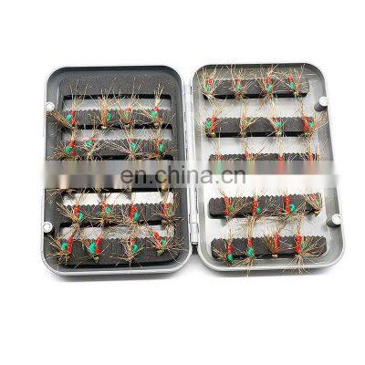 40pcs Fly Tying Material Trout Lure Bait Wet Dry Nymph Fishing Flies