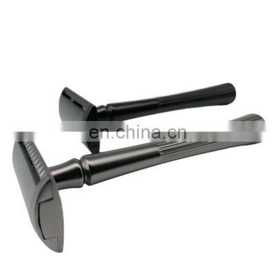 Mens New Paper Razor Double Edge Safety Stainless Blade for Men Metal Shaving Rose Gold Razor photo-2