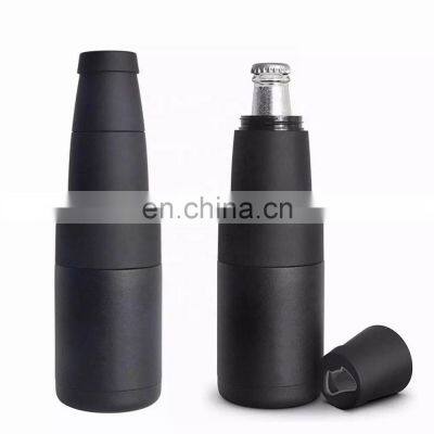 Vacuum Insulated Double Walled Stainless Steel Can Cooler Beer Bottle Cooler With Beer Opener