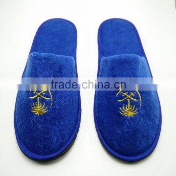 cheap wholesale blue slippers with custom logo