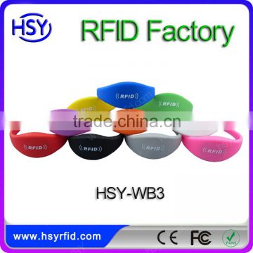 China supplier alibaba hot selling passive em marine bracelet rfid silicone wristband