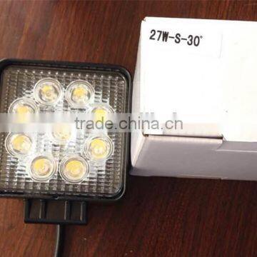 27W LED Work Light, Epistar LEDs Work Light, Offroad Driving Light,square Looks photo-3