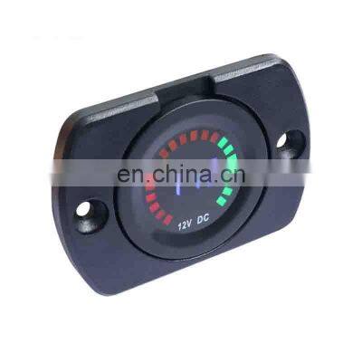 Auto and motorcycle modification digital display DC LED color screen voltmeter + panel 12V color voltmeter